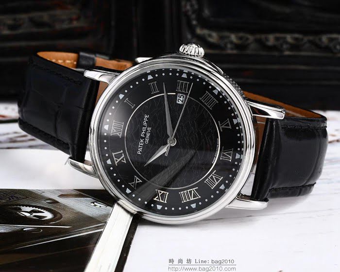 百達翡麗PATEK PHILPPE 高級定制 全自動機械機芯 316精鋼表殼 小牛皮錶帶 男士腕表  wssb4680